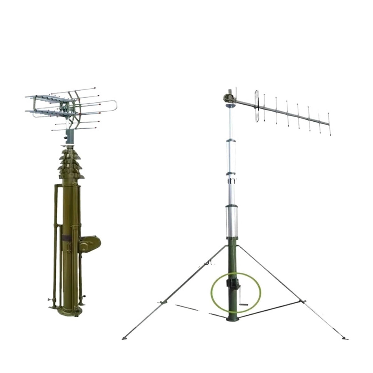 4m 6m 8m 10m 12m 14m 50ft And 60ft Manual Lifting Telescopic Mast Antenna Tower Winch Light Stage Truss