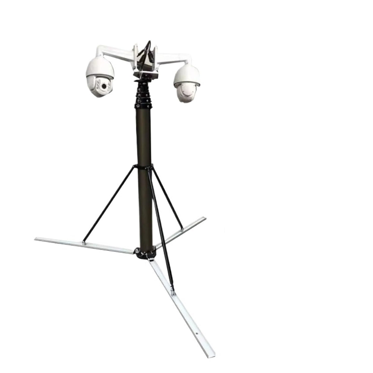 12 feet 3 meters telescopic light mast fixing tower with hand crank winch camera pole Light Tower Stage truss