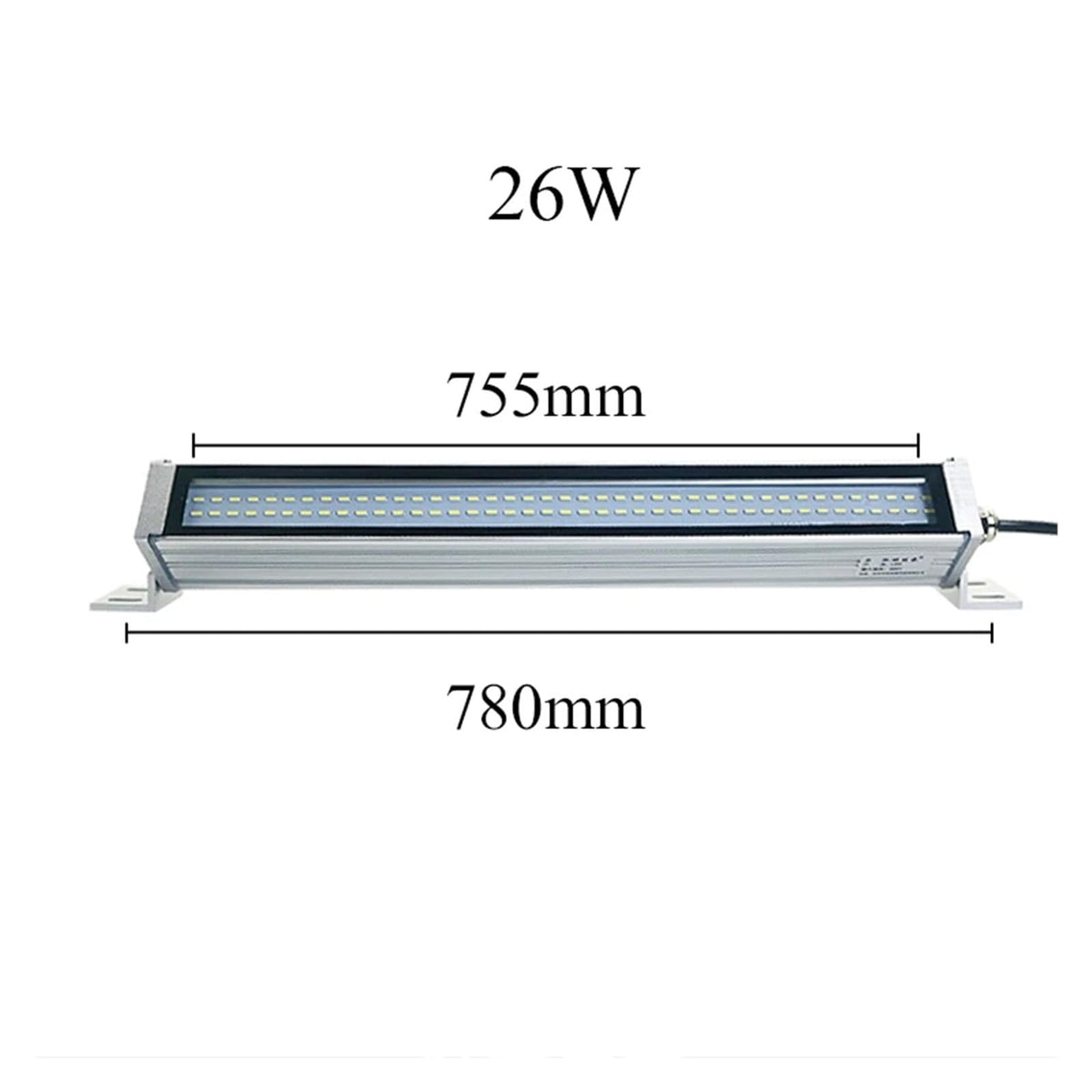 Machine Tool Work Light Lengthen 6-35W 24/36V 110/200V Water Proof Oil-Proof Milling Lathe Drill Press High-Brightness Light(26W,24-36V)