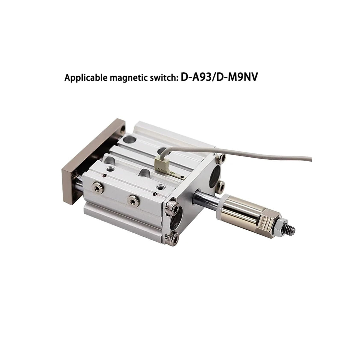 MGPM32/40/50 Adjustable Stroke Bore Size 32mm/40mm/50mm Three Axis with Rod Compact Guide Air Actuator Pneumatic Cylinder(MGPM40x150-50-XC8)