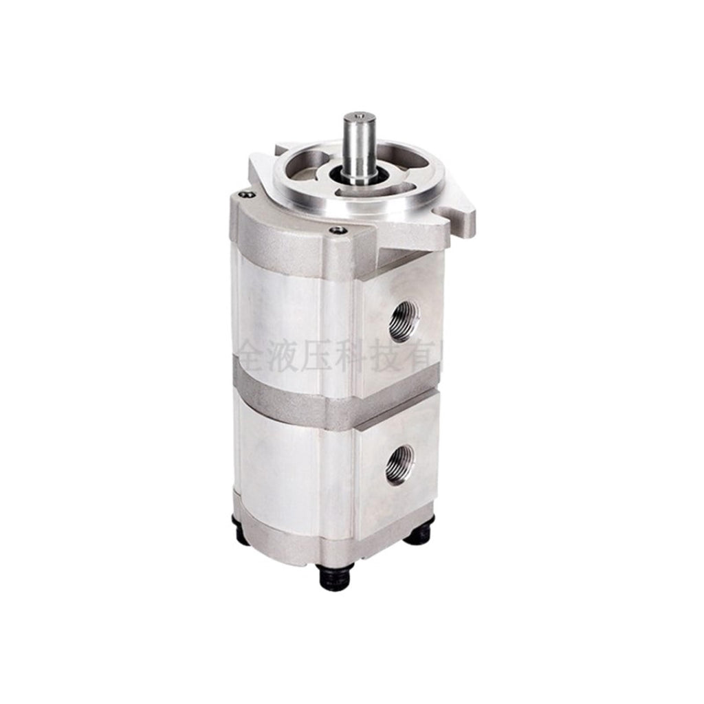Hydraulic Duplex Gear Pump HGP-33A, 6-30ml/r Straight 15.875mm Keyed Shaft, 1.03 CID Aluminum Hydraulic Oil Gear Pump(HGP-33A-F25-25R)