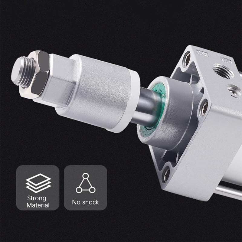 SCJ32*50/75/100-50-S Standard Air Pneumatic Cylinder Adjustable Pistons Double Rod Reset Seal Dust-Proof(Stroke 150-200mm,SCJ32 (Bore 32mm))