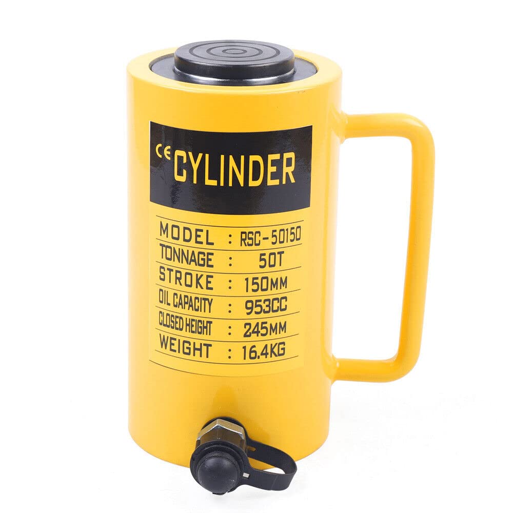 10000PSI Hydraulic Manual Pump - CP-180 Portable Hand Operated Lifting Pump for Hydraulic Tools, Includes Steel Ball & Sealing Ring, Ideal for Single Acting Applications (10T， 3.9)