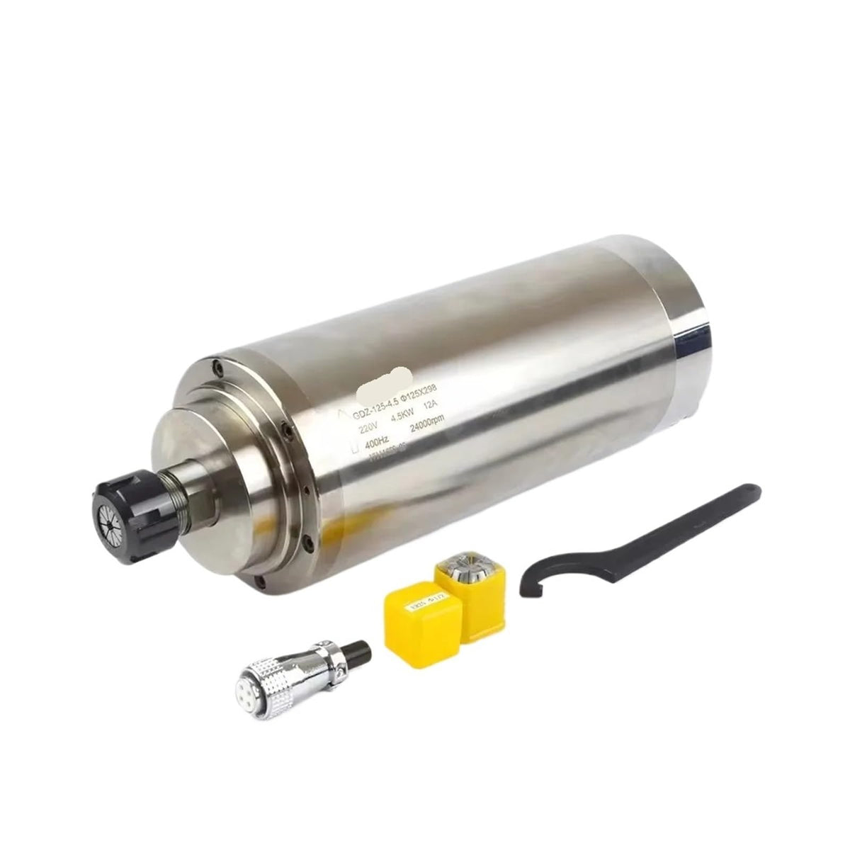 Water Cooling Spindle GDZ-125 4.5KW 5.5KW 6KW ER25 380v 8A 220v 12A 24000rpm Spindle Motor(4.5KW 380V 8A)