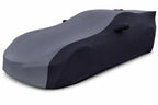 SR1 Performance USA C8 Corvette Indoor Car Cover – Custom Fit Stretch Satin Ultraguard, Soft Paint Protection Against Dust & Scratches for 2020–2026 Stingray, Z51, Z06, E-Ray (Gray/Black)