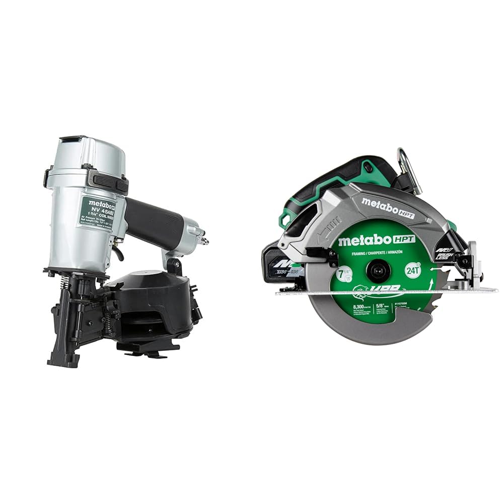 Metabo HPT Pneumatic Roofing Nailer, 16 Degree Asphalt Shingles, NV45AB2