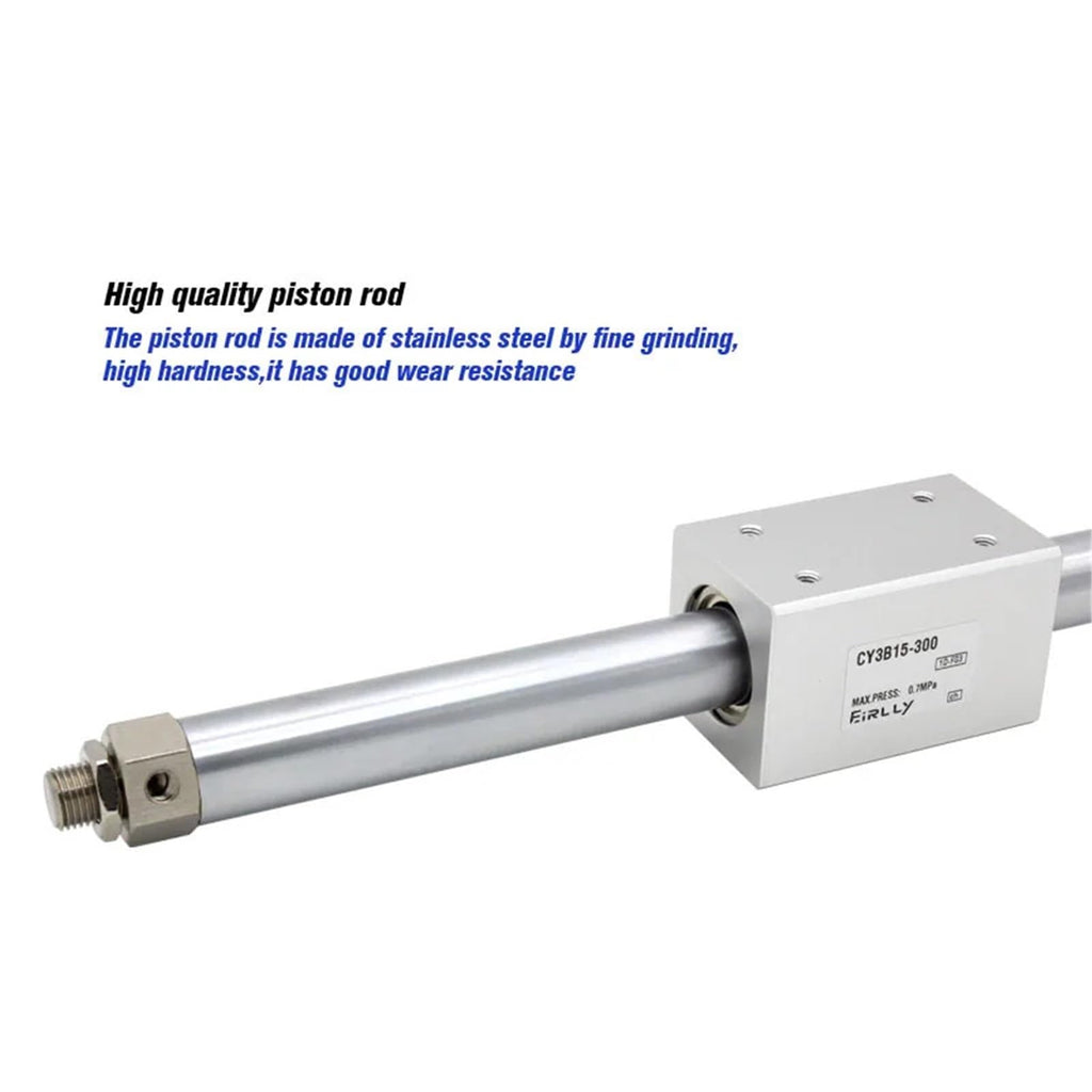 CY3B Series Magnetically Coupled Rodless Cylinder bore 15mm high Pressure Aluminum Alloy Pneumatic air Cylinder CY3B15-100/1000(CY3B15-200)
