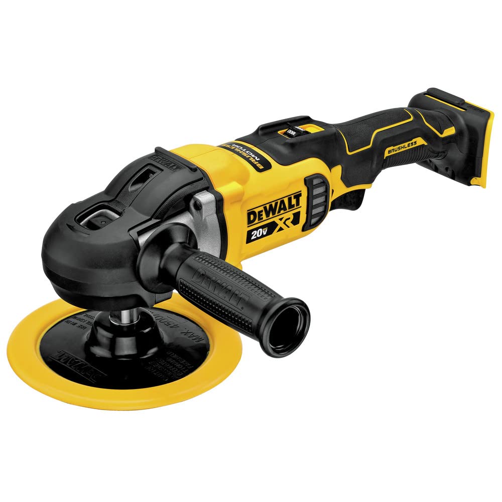 DEWALT 20V MAX* XR Cordless Polisher, Rotary, Variable Speed, 7-Inch, 180 mm, Tool Only (DCM849B)