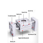 MHL2 Double Acting Pneumatic Gripper Replacement T Air Gripper 10D/16D/20D/25D/10D1/16D1/20D1/25D1 MHL2(MHL2-20D2)