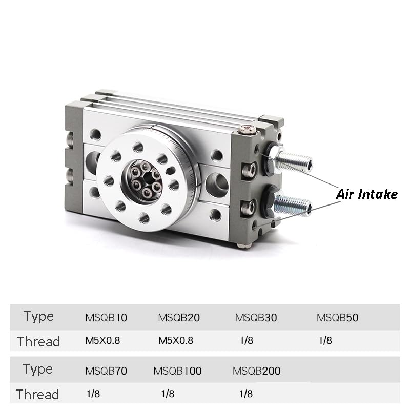 MSQB10A MSQB20A MSQB30A MSQB50A MSQB10R MSQB20R MSQB30R MSQB Series Original Pneumatic Rotary Table Cylinder Rack Pinion Type(MSQB10R)
