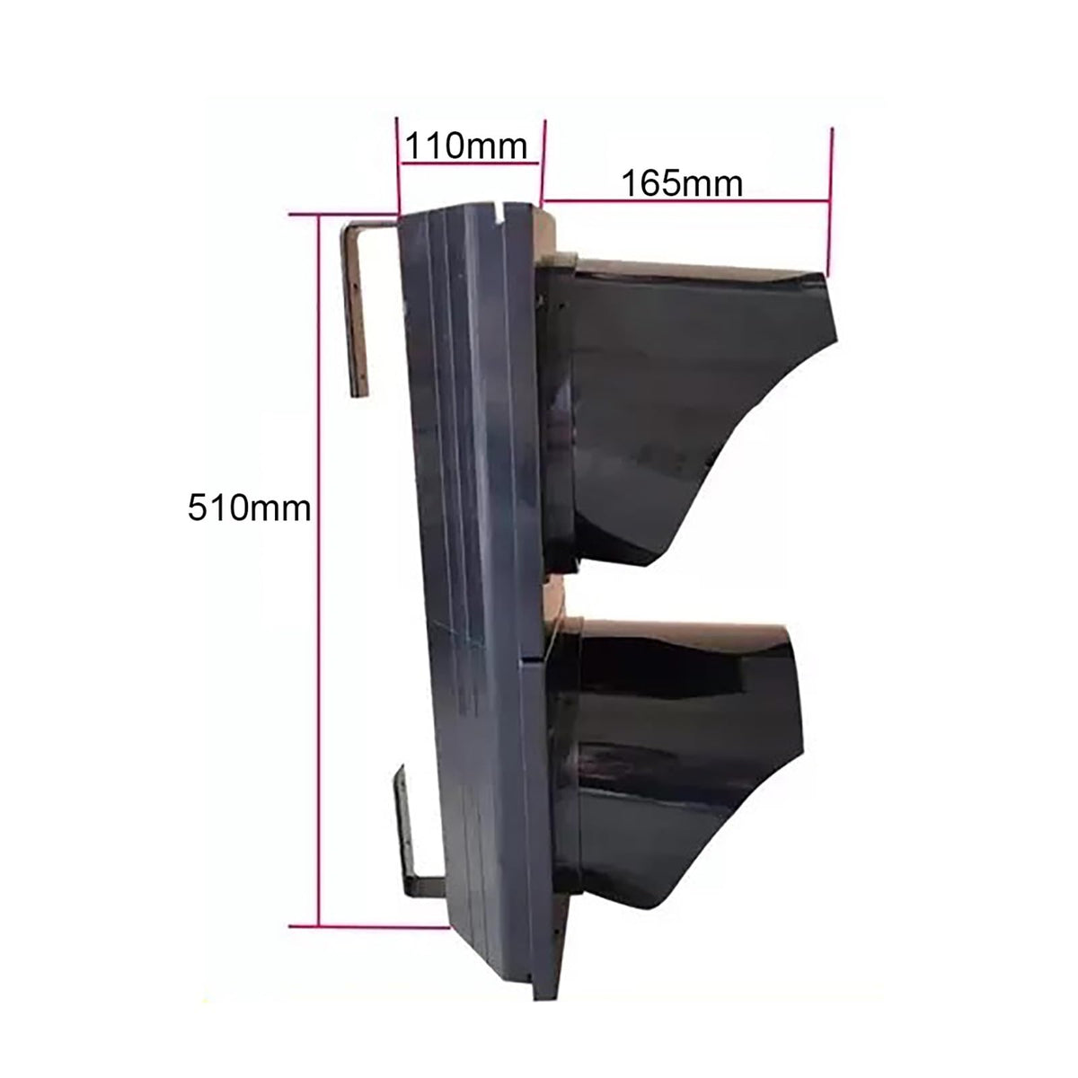 LED Traffic Light Indicator Light, 2-Lights Block Signal Red/Green Stop Light, Waterproof PC Housing for Cafe Bar Club Shop Warning Decoration (Color : 200mm-12v)(200mm 12v)