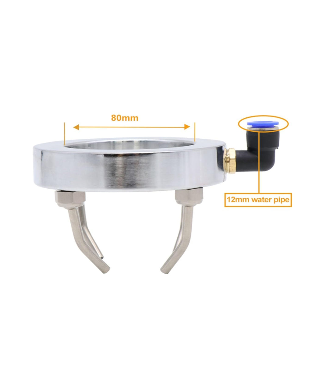 Spindle Cooling Ring CNC Spindle Tool Cooling Water Ring Stainless Steel Plastic/Metal Nozzle 360 Degrees Durable Spray Machine(155mm Plastic nozzle)