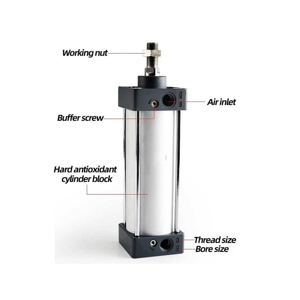 SC Standard Air Cylinder SC32/40/50/63/80/100mm Bore Small Pneumatic Cylinder Piston 25/50/75/100/200/300mm Stroke(500mm,SC40)