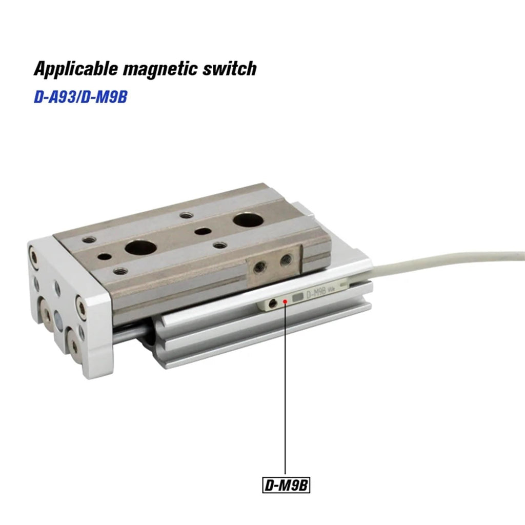 MXQ20 Series air Slide Table Dual Rod Rail Pneumatic Cylinder bore 20mm Stroke 10-150mm MXQ20-125 MXQ20-50A/AS/AT/B/BS(MXQ20-20,BS)