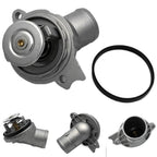 Water Pump Thermostat And Housing Water Coolant Tensioner Idler Pulley Compatible With 2.4 2.6 2.8 3.2 3.7 4.3 5.0 5.5 M112 M113