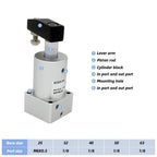 1pcs ACK Pneumatic Rotary Clamping Air Cylinder ACK25 32 40 50 63-90-R/L 90° Degree Swing(ACK50X90-L)
