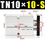 1pc Dual Axis Double Output Pneumatic Accessorie, Guide Rod Type Double Guide Cylinder TN10 Model(10x10mm)