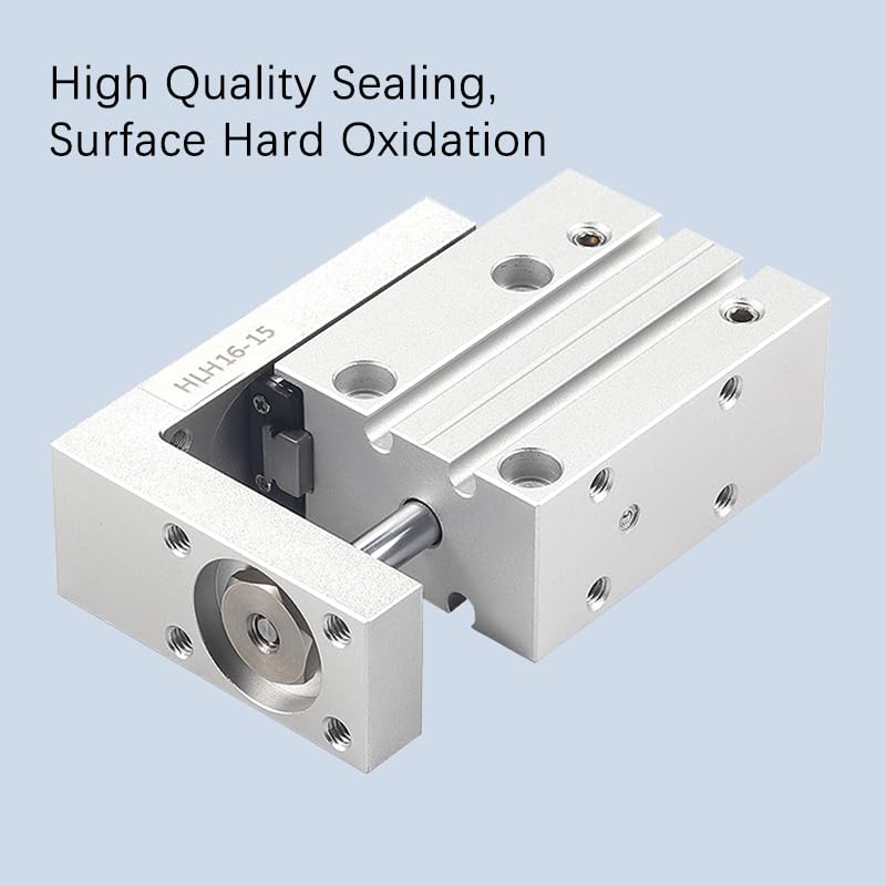 HLH6/10/16/20 Air Side Table Rail Type Pneumatic Cylinder Piston 10S/15S/20S/30S/40S/50S(Stroke 15mm,Bore 16mm)