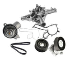 Water Pump Thermostat And Housing Water Coolant Tensioner Idler Pulley Compatible With 2.4 2.6 2.8 3.2 3.7 4.3 5.0 5.5 M112 M113