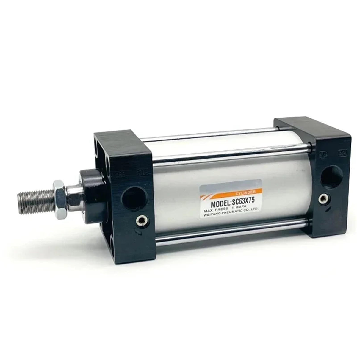 Standard SC Series Pneumatic Gas Cylinder 32/40/50/63mm Bore Big Thrust 25/50/75/100/200/300/400-1000mm Stroke Double Action(450mm Stroke,40mm Bore)