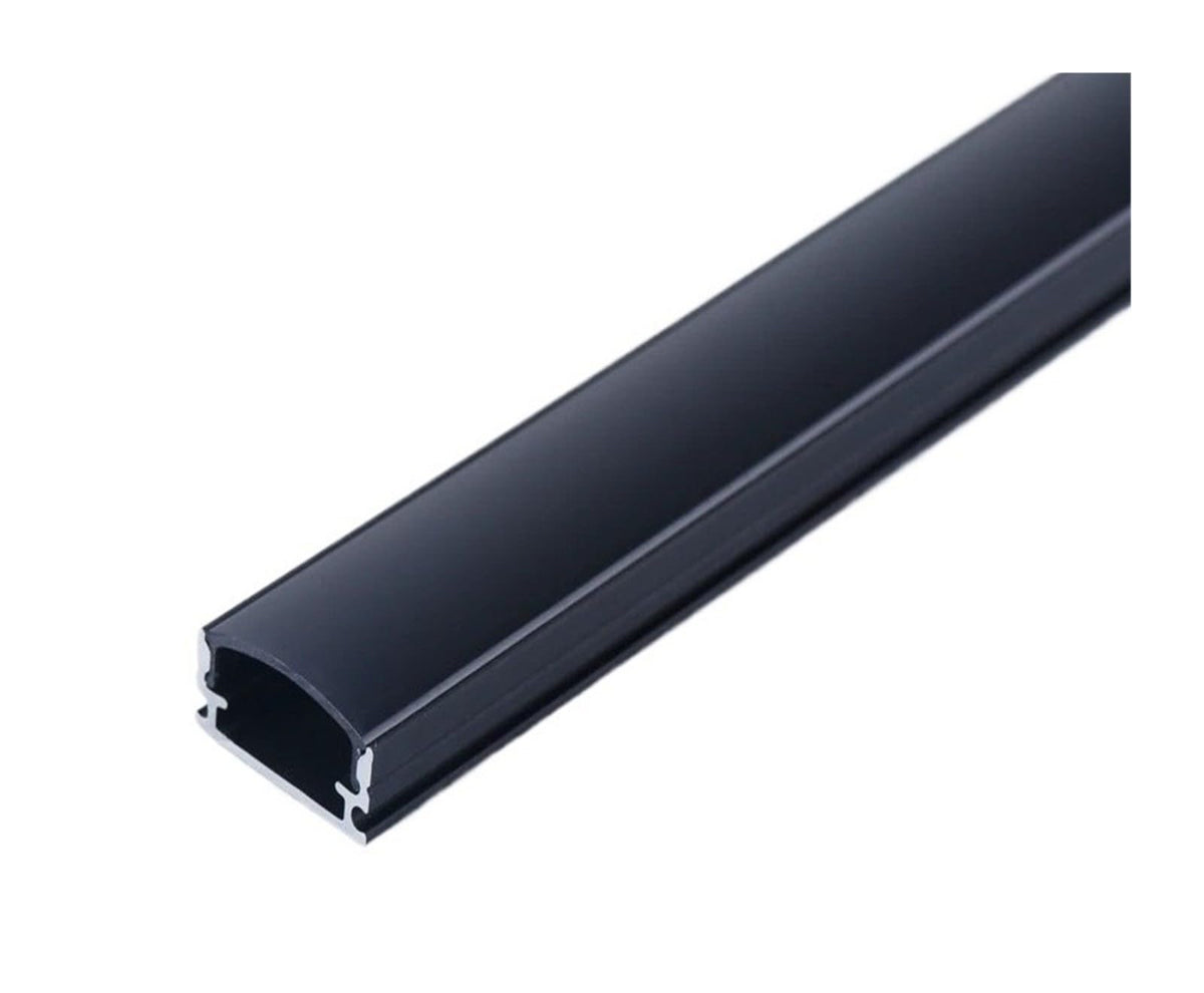 LED Aluminum Profile Recessed Frameless Channel Cover Black