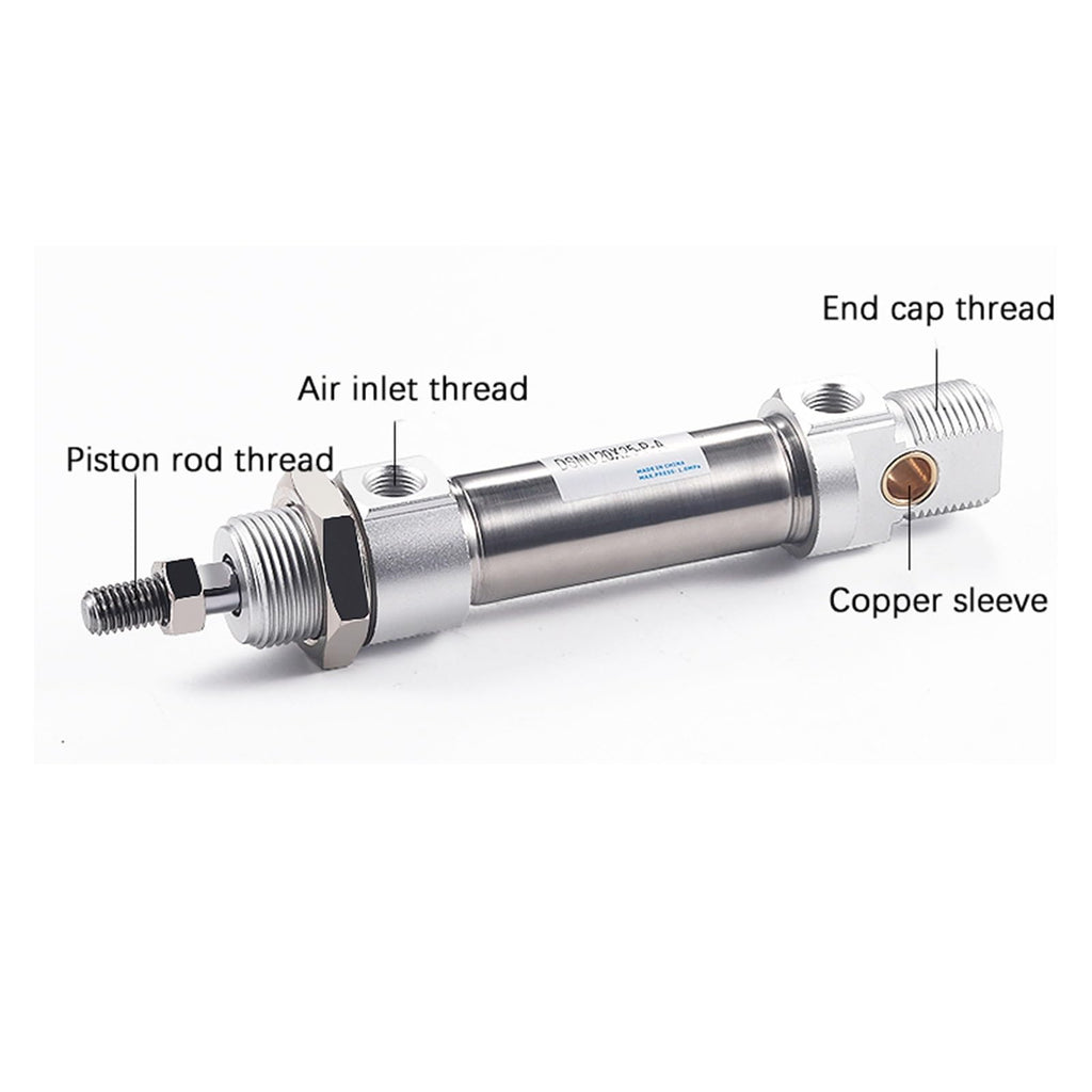 1pcs DSNU Stainless Steel Double Acting Mini Pneumatic DSNU12-16-20-25-32-40X25*50X75X80X100-P-A Air Cylinder(Stroke 175mm,DSNU40 (Bore 40mm))