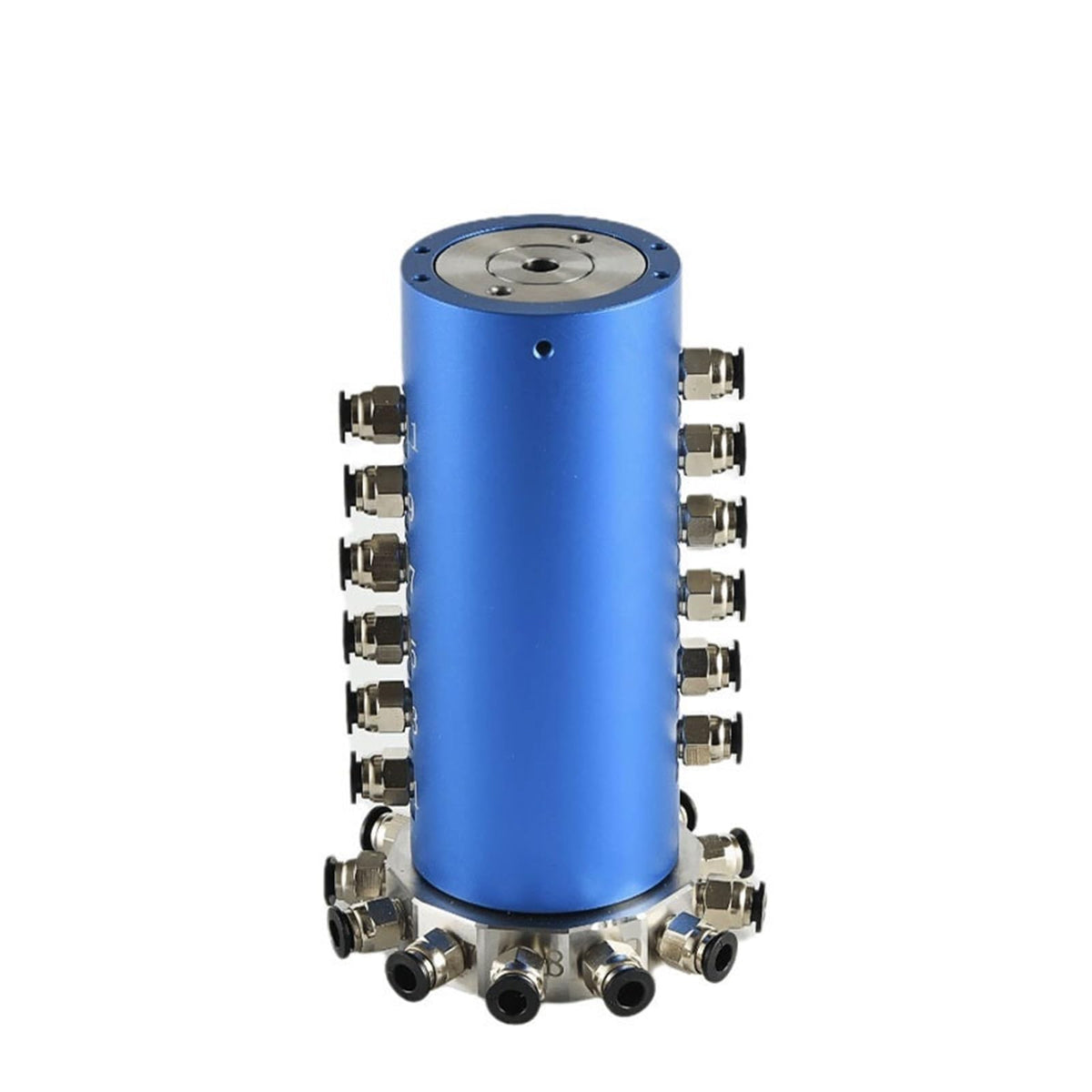 1 Pcs Pneumatic Rotary Joint High Speed Hollow 360 Degree Rotary Cylinder Ventilation Collector Ring Multi-Way Slip Ring Thread(6 in and 6 Out M5)