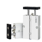 Double Rod TN Type Pneumatic Cylinde Air Bore 25mm Small Aluminum Alloy Stroke 30 35 40 45 50 60 70 75mm(Stroke 175mm)