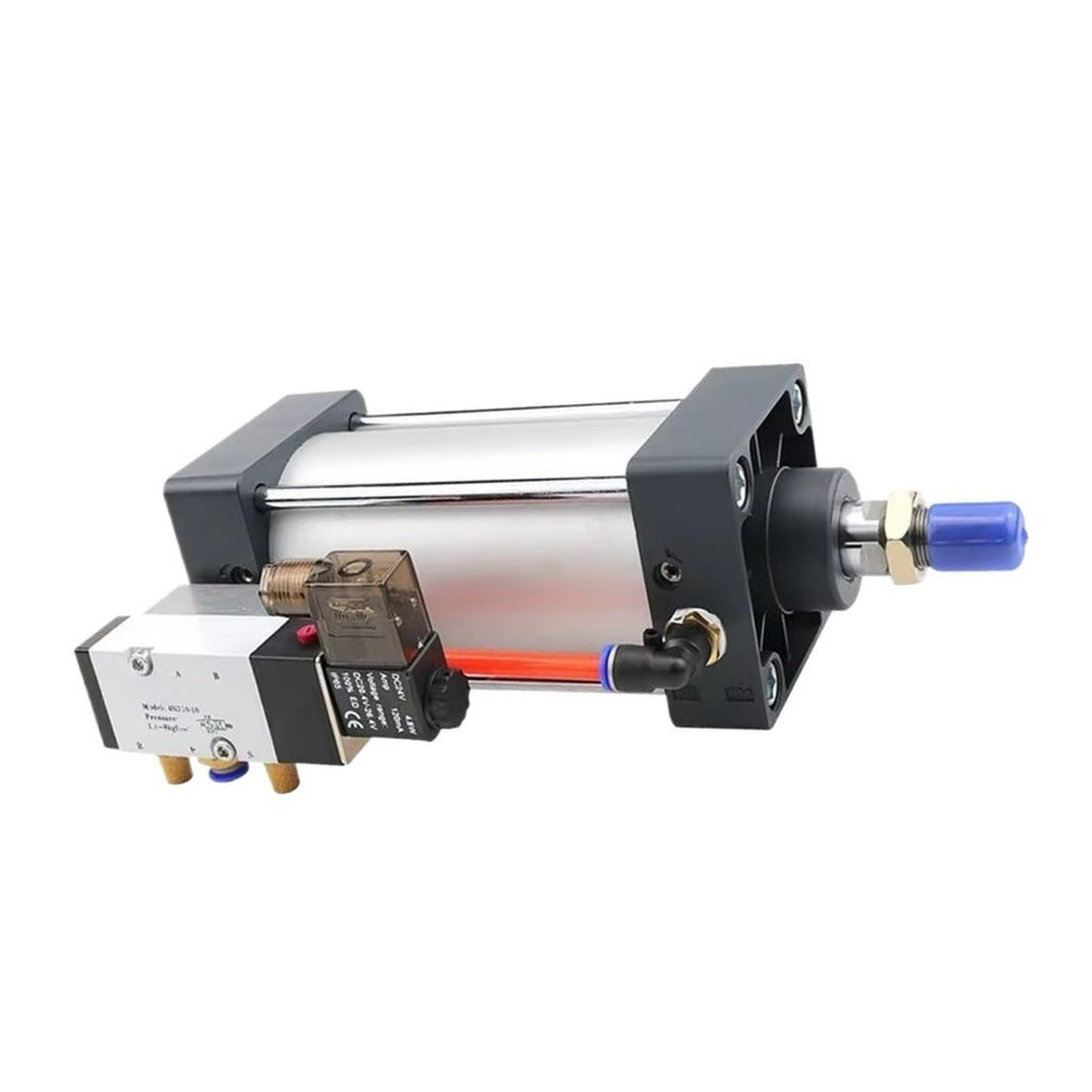 Standard Series Solenoid Valve Integrated Pneumatic Cylinder SCF50 Stroke 25-1000mm Air Cylinders Set Without Magnetic(SCF50x1000)