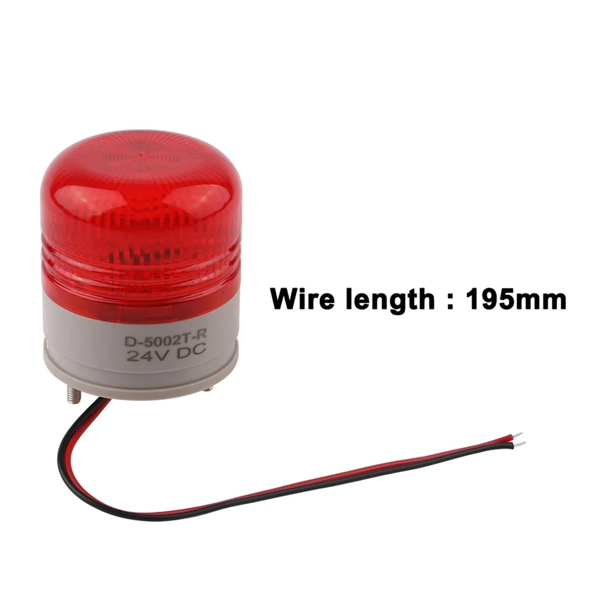 1PCS Red Yellow Green Blue Single Flashing Signal Warning DC12V24V LED Indicator Lamp with Buzzer/No Sound Small Security Alarm Light(Blue with Buzzer,200w)