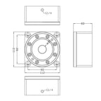 XINDIAN Three Axis Four Axis High Precision Pneumatic Zero Point Quick Replacement Fixture CNC Batch Part Processing Chuck Bridge Plate, Customizable. (K20.3-C1)