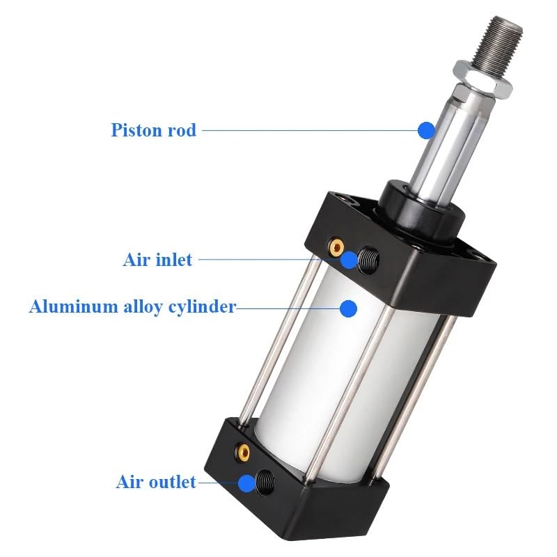 Standard Air Cylinder Double Acting Pneumatic Piston Cylinder Tools(Stroke 1000mm,BORE 125mm)