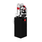 DOLUNTO 12V 4/6/8/10 Quart Iron Single Acting Hydraulic Pump Dump Trailer Lifting(8 Quarts)