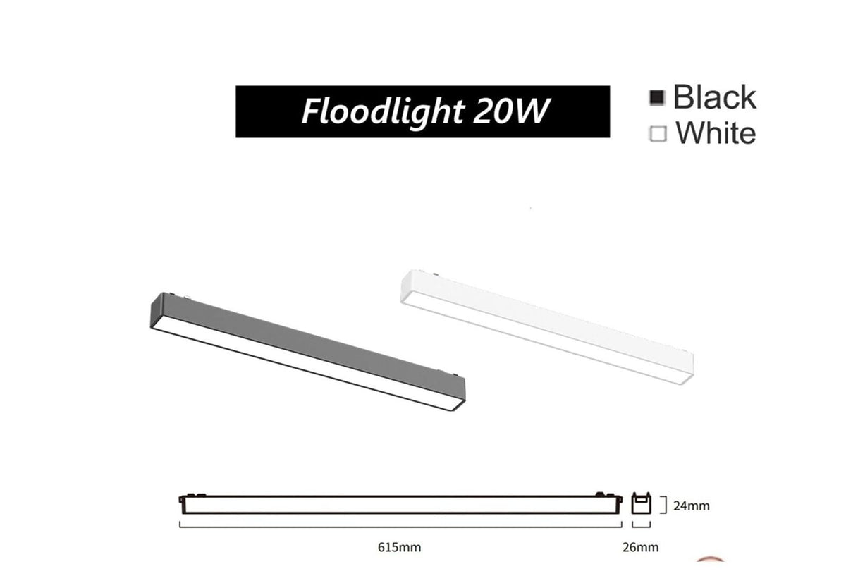 Magnetic Track Light Dimmable Ceiling Surface Mount Aluminium LED