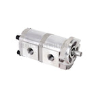 Hydraulic Duplex Gear Pump HGP-33A, 6-30ml/r Straight 15.875mm Keyed Shaft, 1.03 CID Aluminum Hydraulic Oil Gear Pump(HGP-33A-F25-25R)