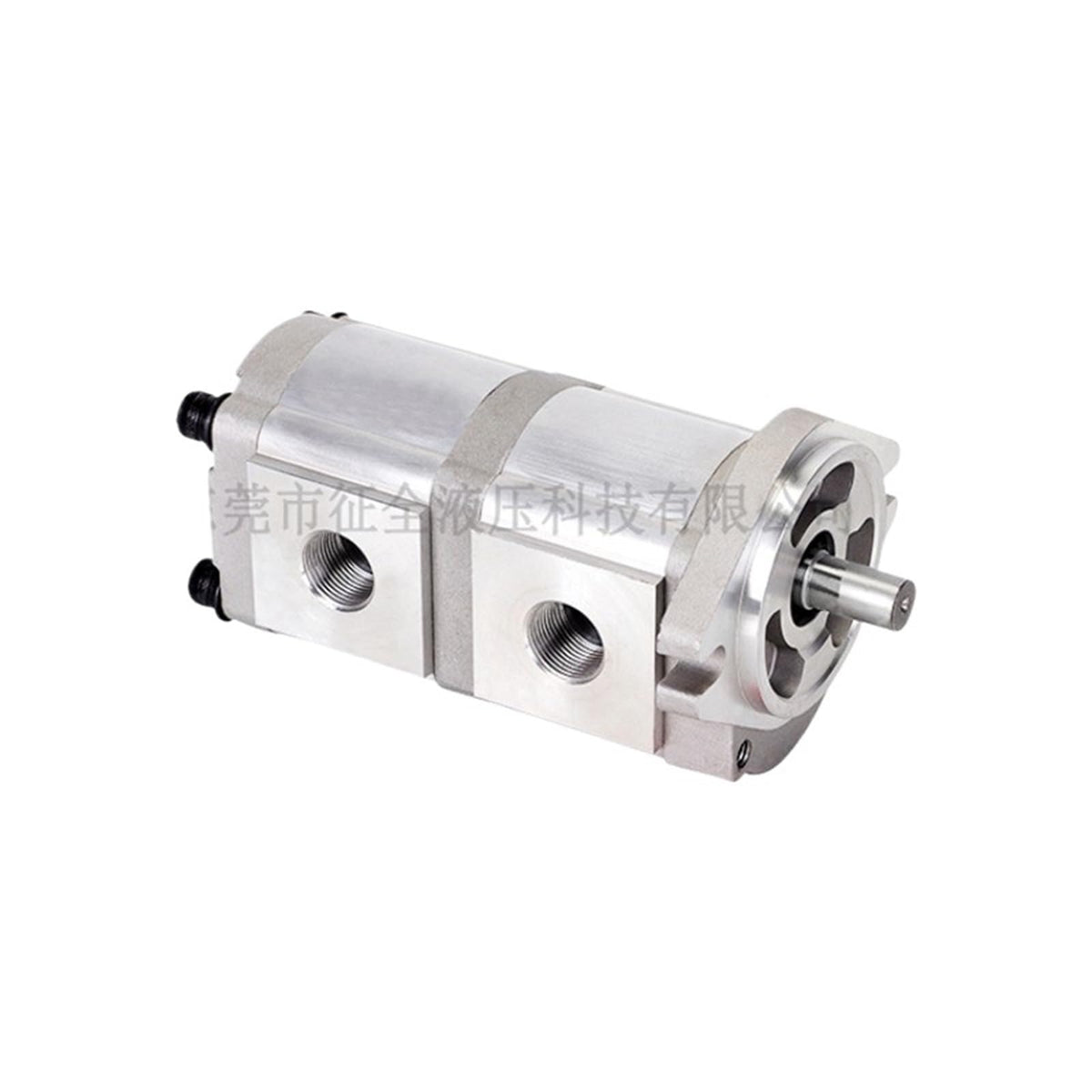 Hydraulic Duplex Gear Pump HGP-33A, 6-30ml/r Straight 15.875mm Keyed Shaft, 1.03 CID Aluminum Hydraulic Oil Gear Pump(HGP-33A-F25-25R)