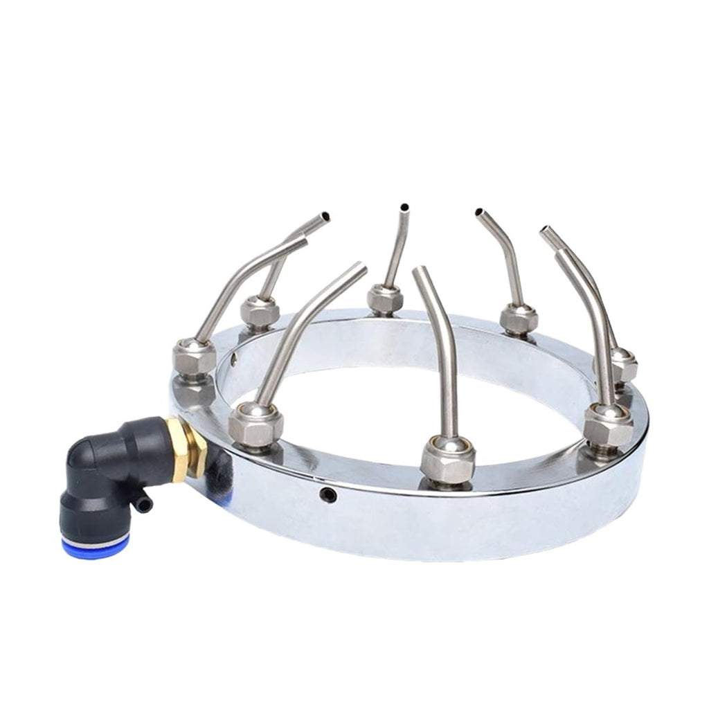 Spindle Cooling Ring Metal Stone Tool Cooling Device for Diameter Spindle Hose Water Spray Ring(Chocolate)