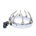 Spindle Cooling Ring Metal Stone Tool Cooling Device for Diameter Spindle Hose Water Spray Ring(Chocolate)
