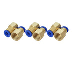100PCS BSPT PCF6-02, 6mm to 1/4' Pneumatic Connectors Female Straight One-Touch Fittings