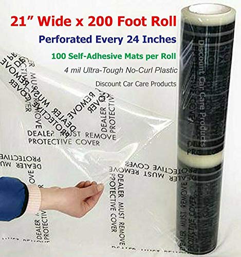Car Carpet Protection Film Complete Starter Kit: Carpet Film Roll, Wall or Floor Mount Dispenser, and Applicator Board (600')