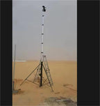 4m to 35m Manual Wind Up Telescopic Light Antenna Tower Mast with Tripod Outdoor Lighting