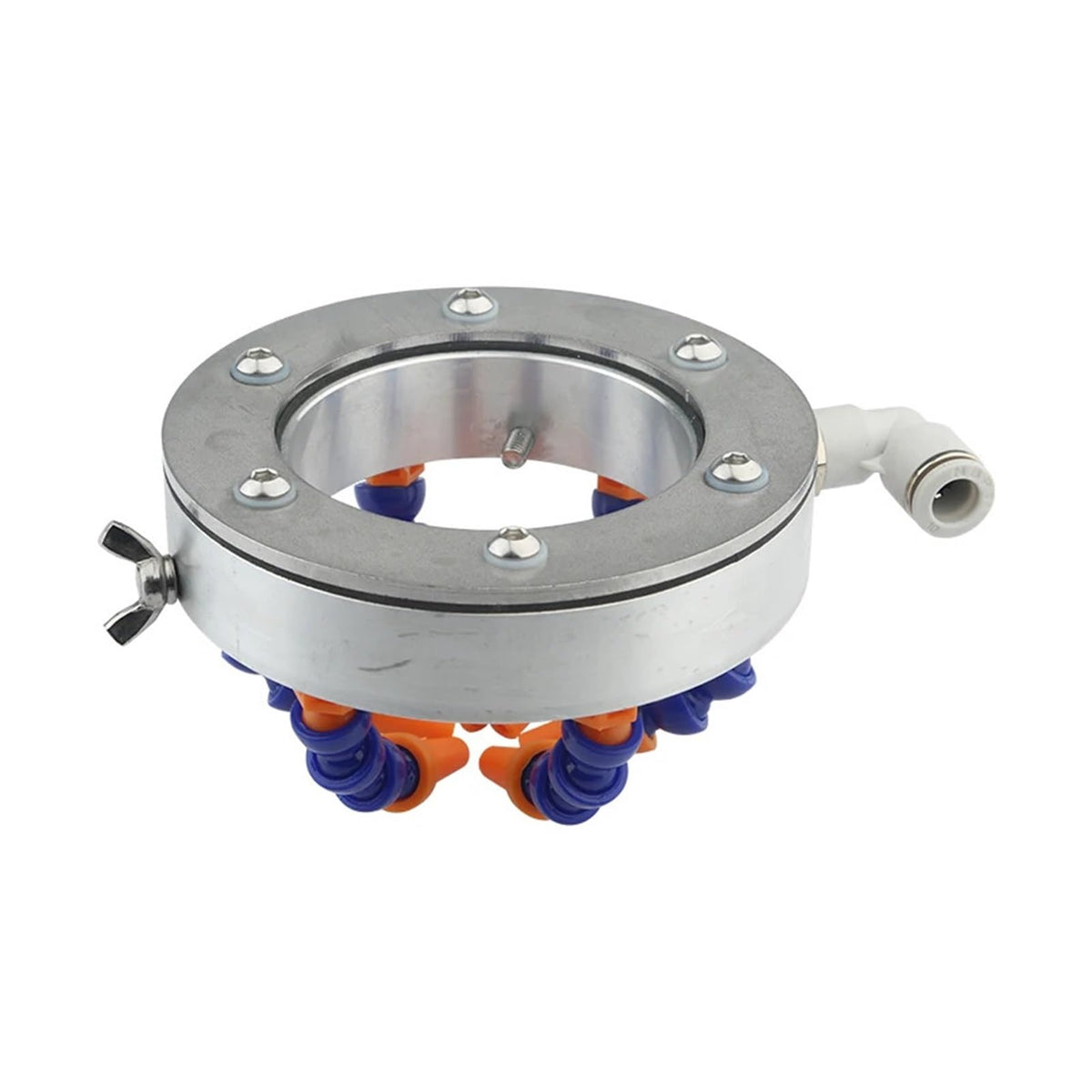 Spindle Cooling Ring Water Spray Cooler Engraving Machine Water Spray Ring 62/65/80/100/110/125/140/150mm Stone Spindle Motor Tool Cooling Nozzle(Blue)