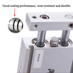 TR16 TR20 TR25 TR32 Series Twin-Rod Cylinder Pneumatic Cylinder Air Cylinder 10-200mm Stroke with Magnet(Stroke125mm Magnetic,TR32)