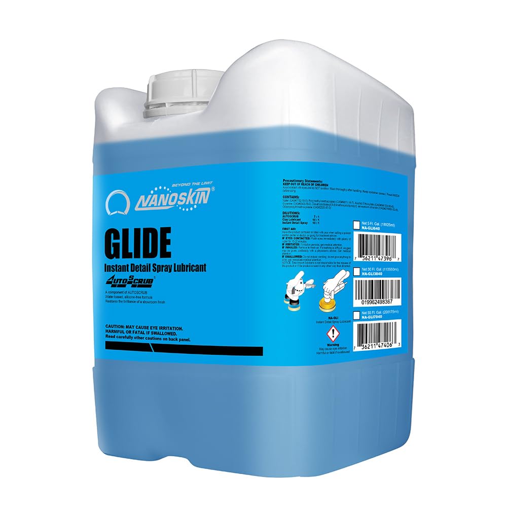 Nanoskin GLIDE Silicon Freee Spray Detailer for Clay Prep, 5 Gallon