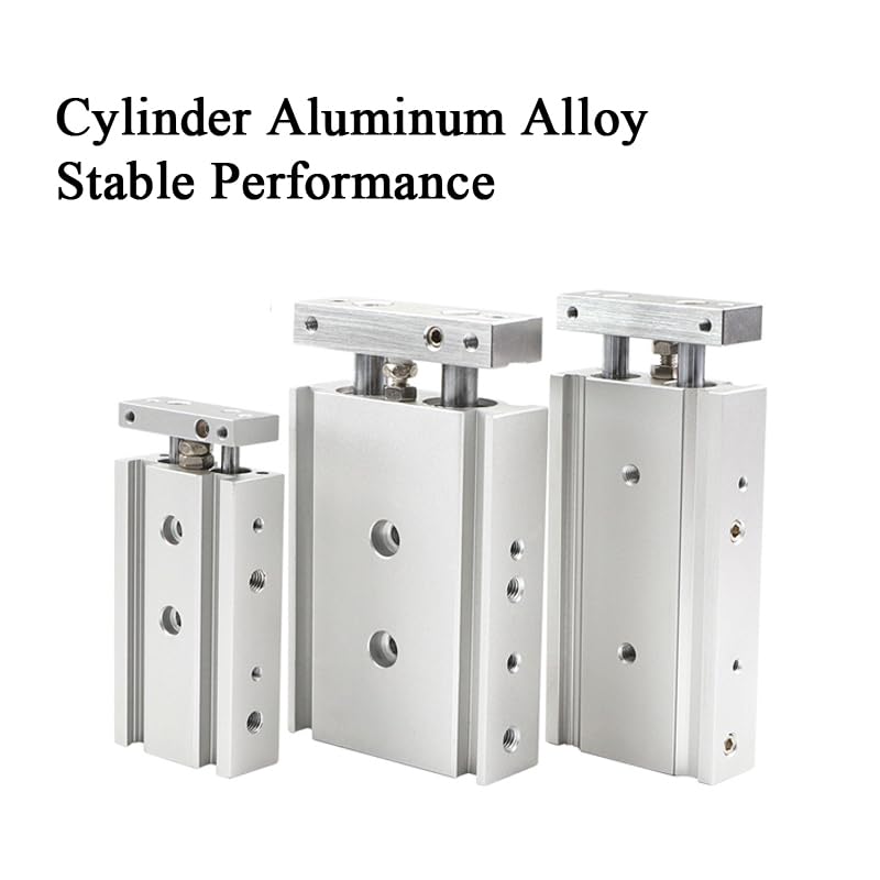 TR16 TR20 TR25 TR32 Series Twin-Rod Cylinder Pneumatic Cylinder Air Cylinder 10-200mm Stroke with Magnet(Stroke 70mm Magnetic,TR32)
