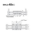 Double Acting Pneumatic Gripper Wide Type Air Gripper Parallel Cylinder MHL2-20D MHL2-20D1 MHL2-20D2 Aluminium Clamps(MHL2-25D)