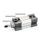 CP96SDB Series Standard Air Cylinder Pneumatic Cylinder Bore 32mm/40mm/50mm/63mm/80mm/100mm, Stroke 25-350mm(Stroke 350mm,Bore 63mm)