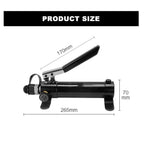 Manual Hydraulic Pump,10000PSI Hand Lifting Pump With 70cm Hose And ZG3/8 Thread, Max 700kg/㎝² High Pressure, 175cc Oil Content, Aluminum Pump Body for Hydraulic Tools standard standard+gauge