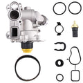 OUTMX Cooling Water Pump Thermostat Assembly Belt Washer Kit 06H121026 Compatible with Automotive Motorcycle Parts A4 Q5 TT for Part Number 06H121026