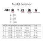 SCJ32*50/75/100-50-S Standard Air Pneumatic Cylinder Adjustable Pistons Double Rod Reset Seal Dust-Proof(Stroke 150-200mm,SCJ32 (Bore 32mm))